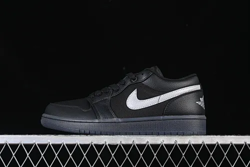 All categories Air Jordan Jordan series basketball shoes Air Jordan 1 Low Air Jordan 1 Low AJ1 Joe 1 black and white canvas leather low-top cultural basketball shoes HV5968-001